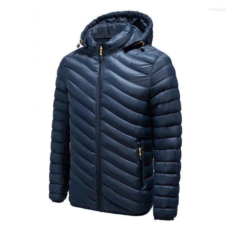 

Men's Down & Parkas 2022 Hooded Cotton Puffer Padded Jacket Lightweight Outdoor Windproof Washable Coats Kare22, Navy blue
