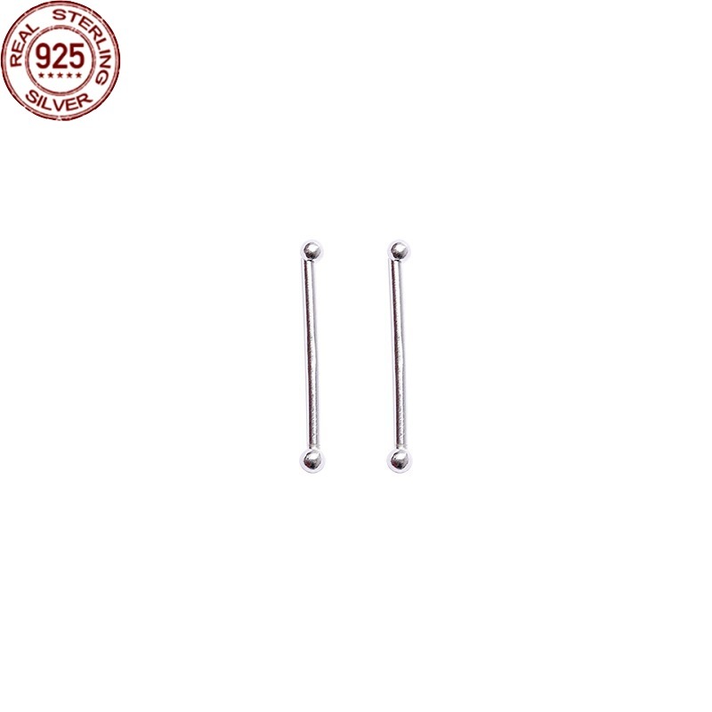 

Charm S999 Sterling Silver Ear Pins Women's Simple and Small Temperament Korean Fashio