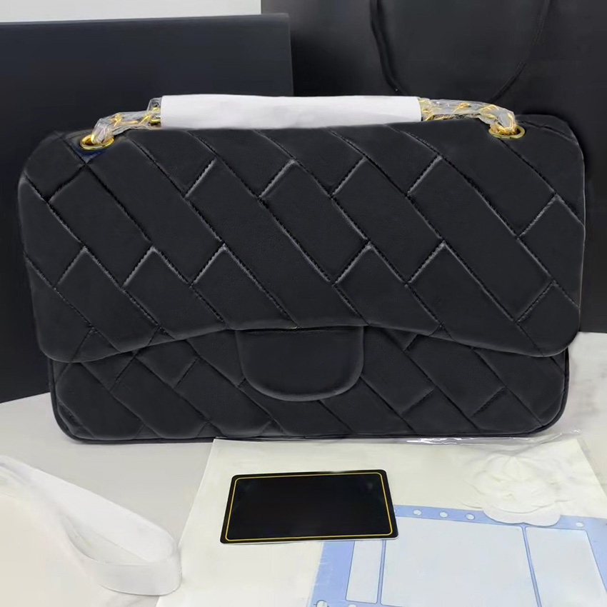

7A top quality shoulder Designer Bags Women handbags luxurious crossbody Designers Bag lambs leather classic flap 25.5cm gold chain clutch caviar wallets purse, Make up the difference
