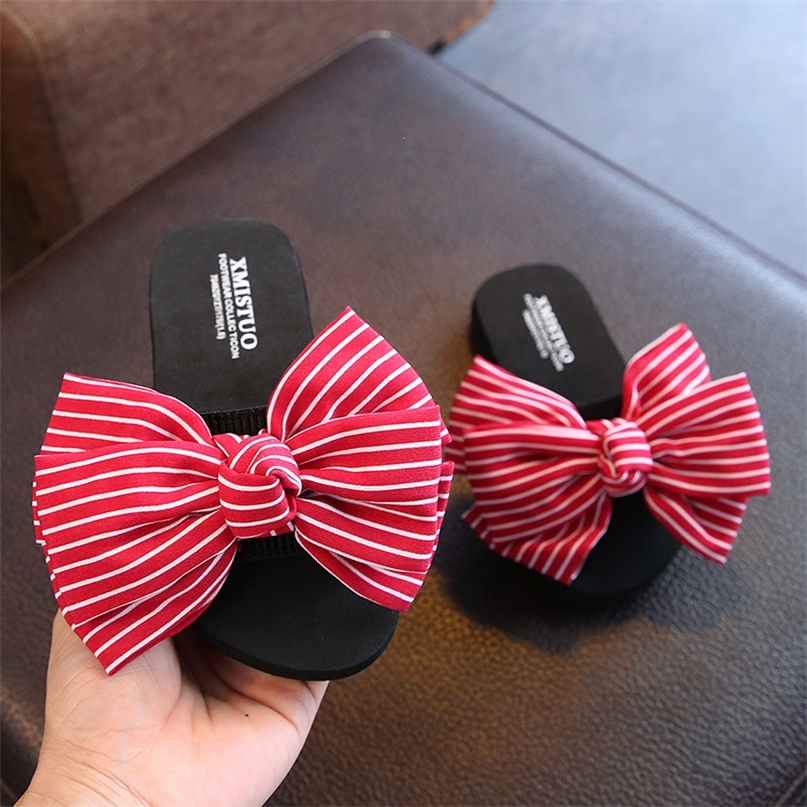 

Summer FlipFlop Semihigh Heeled Singlestrap Slipper Flower Womens Beach Slippers Nonslip Child Shoes 220616, Rose red