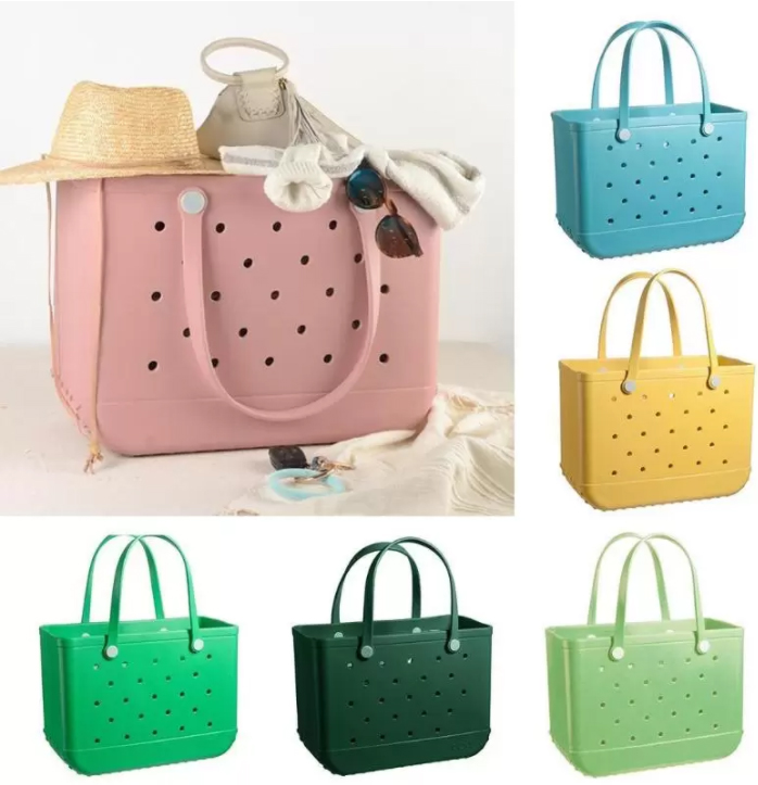 

Jelly Candy Silicone Beach Washable Basket Bags Large Shopping Woman Eva Waterproof Tote Bogg Bag Purse Eco Lady Handbags, Different price