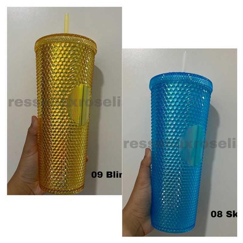 

READY STOCKSpecial Series oz Studded Oil Slick Pineapple Glow in the Dark Cold Cup Tumbler Starbucks2355, Yellow