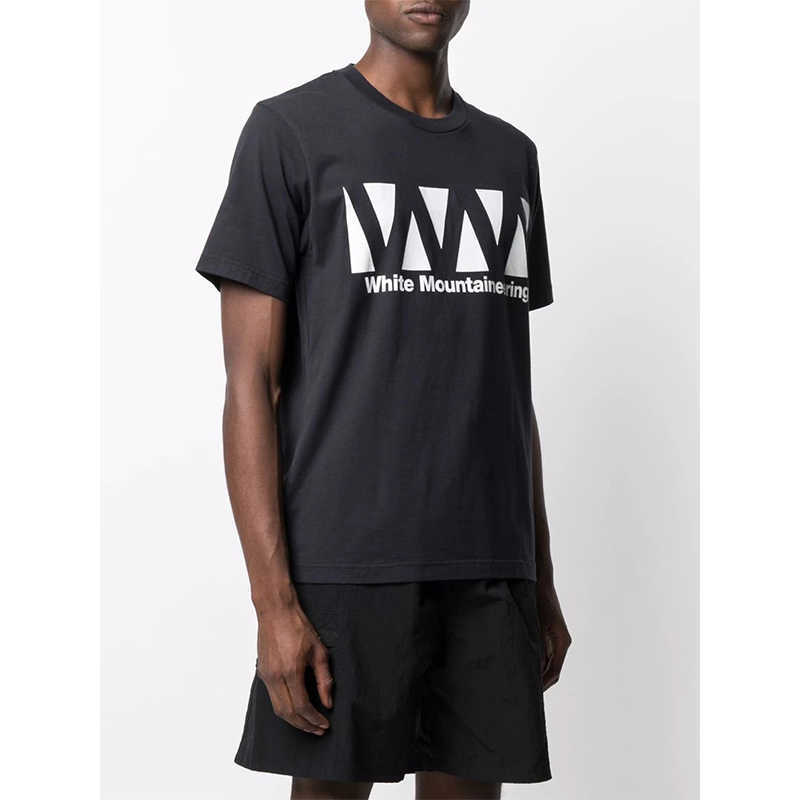 

Men' T-Shirts 2022 summer sweet cool men' American Short Sleeve simple white mountaineering fashion print T-shirt, Black
