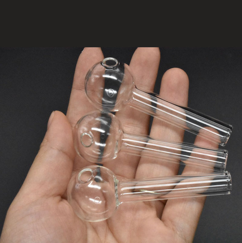 

Wholesale 7CM Pyrex Glass Oil Burner Pipe Tobcco Dry Herb Clear Water Hand Pipes Smoking Accessories