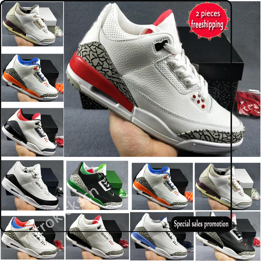 

Top quality 2022 Jumpman 3 3s Mens Shoes Varsity Royal UNC White Cement Cool Grey Black Cat Men Women Sneakers Trainers, #color 2
