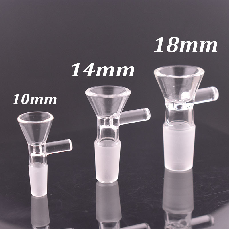 10mm 14mm 18mm Male Glass Bowl Funnel Slide Piece Slides Bongs Accessary Tobacco Smoking Bowls Heady Thick Water Pipe Bong-image-765881724