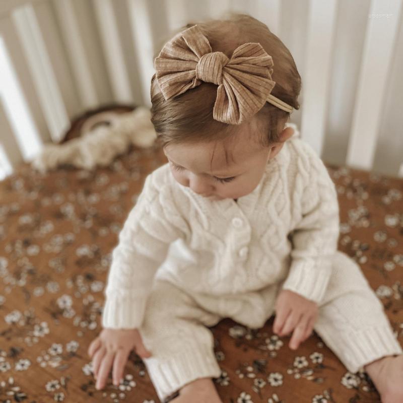 

Hair Accessories 1Pcs/lLot Ribbed Top Knot Bow Skinny Baby Headband Soft Nylon Hairband Born Shower Gift Infant Accessory, 11