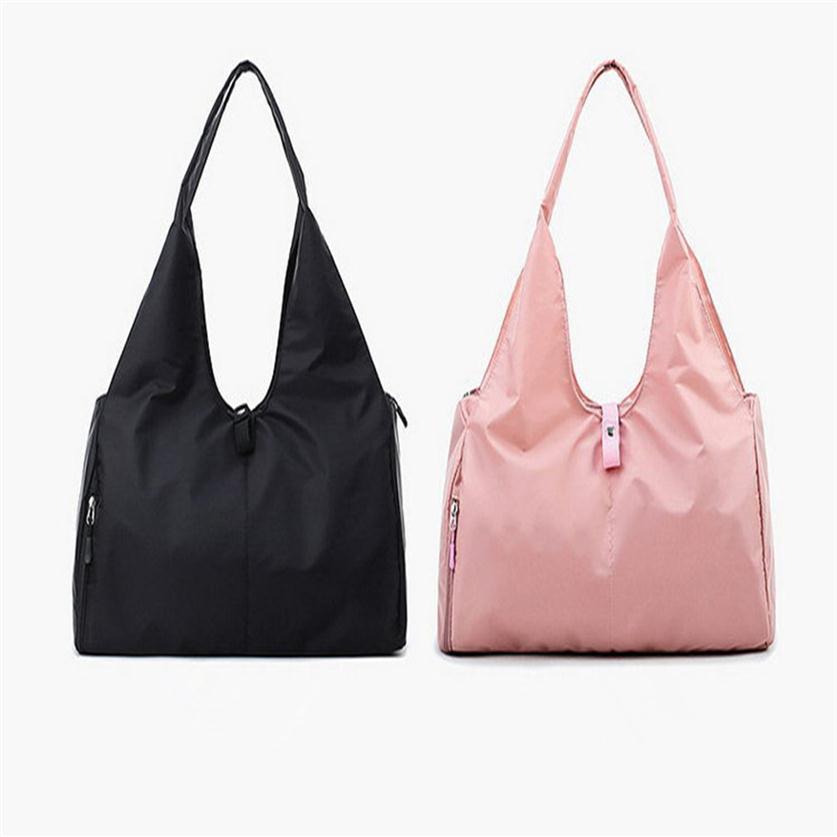 LL Backpack Yoga handbag Travel Outdoor Sports Bags shoulder bags black and pink249P