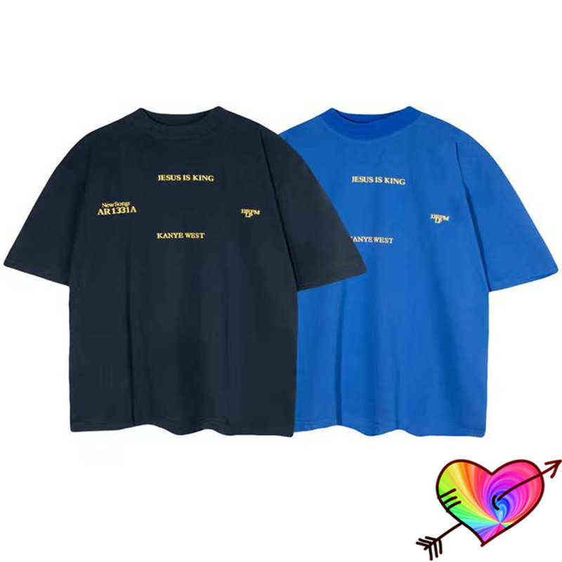 

Yellow Puff pastry Print Jesus Is King Tshirt Men Women High Quality New Numbers Ye Tour Jesus Is King tee Tops J220701, Green