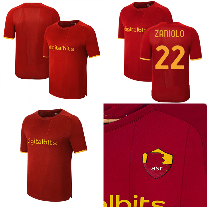 

21 22 Soccer Jerseys TOTTI Old Shield Version Special PELLEGRINI VERETOUT ZANIOMO Home For Men Jersey, 21/22 home old shield+league