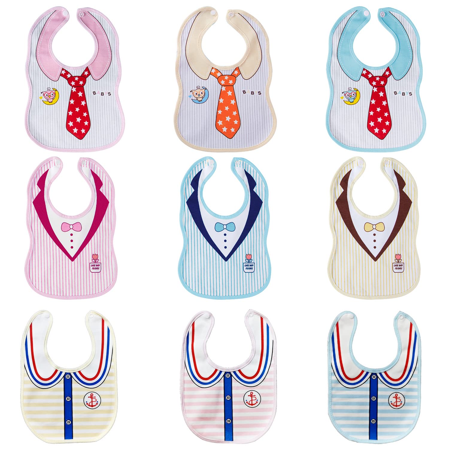 

Bibs Burp Cloths bibs and burp cloths Organic Baby For Girls Boys Cute Clothing Modeling Drooling Eating Teething With Snaps Smock amojj