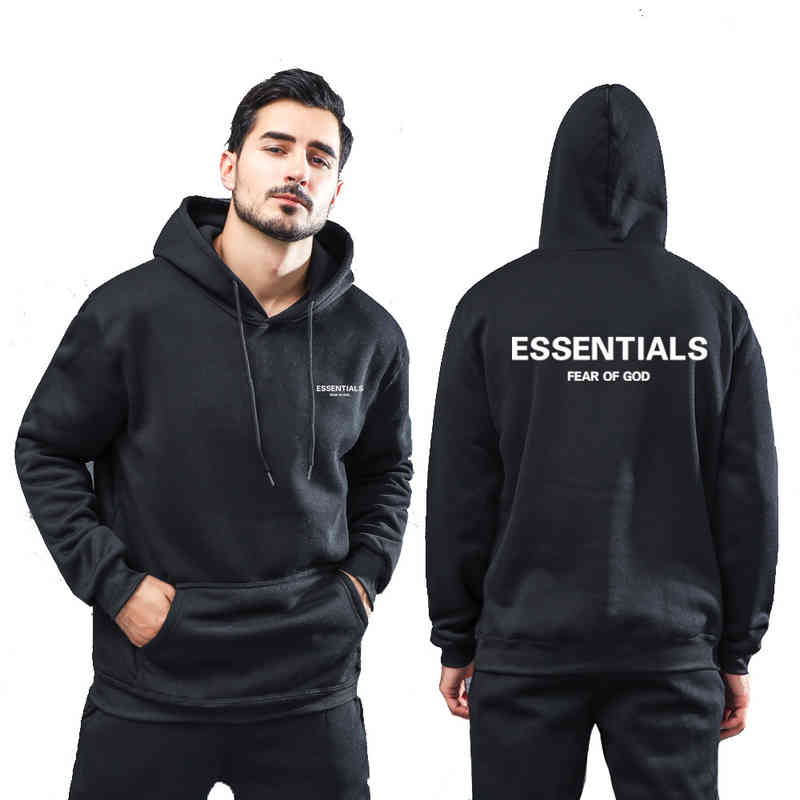 

Fashion Brand Essentials Printed Three-dimensional Letter Sweater Fog Men' and Women' Couple Hooded Pullover Jacket, White