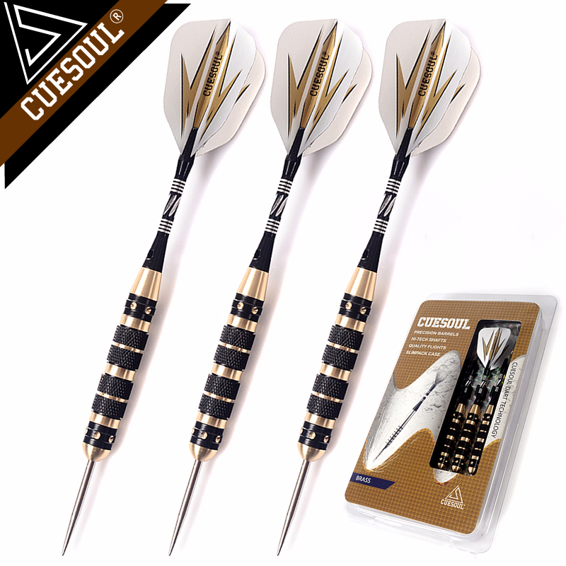 

CUESOUL Professional Archer 20/23/26 Grams Steel Tip Darts -- Black Coating Brass Barrels 220711