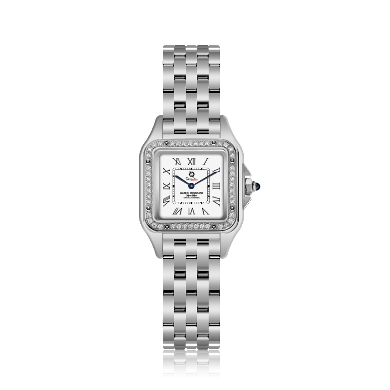 

2022 Men's Luxury Watch Couple Ladies WSTA 0052 REQUIN Brand Silver White Stainless Steel Case Mechanical Movement Three Hands C Tank Diamond