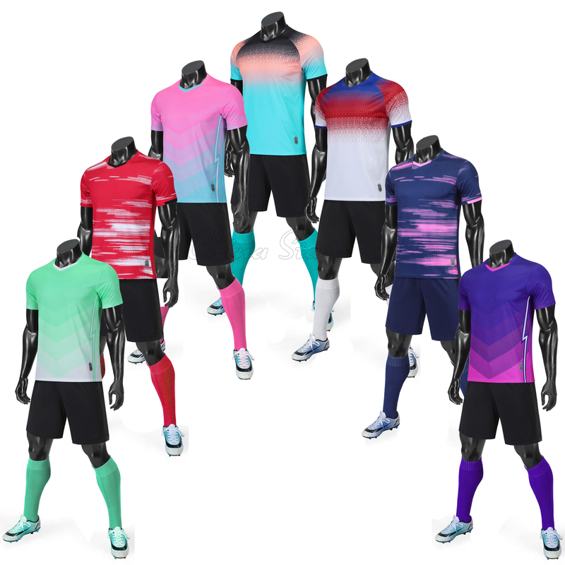 

Wholesale Custom Soccer Jersey Adult Kids Boy DIY Football Uniform Set Suits Short Men Football Kits Tracksuit Training Suits 220615, K8851 green