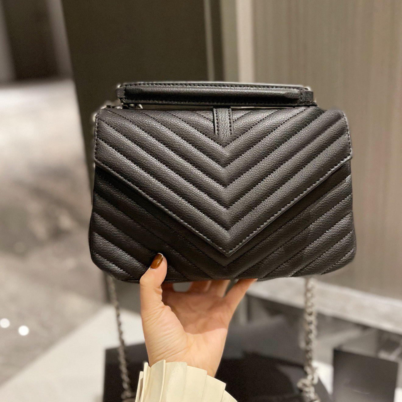 

Fashion flip Designer Shoulder Bags bag Top quality ladies composite totes PU leather clutch Messenger Bag envelope luxury handbags chain womens wallets, White