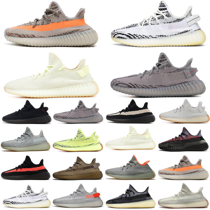 

Designer sneaker Sports running shoes men mesh soft breathable 3M black static reflective shoe outdoor flat trainers V2''YEEZ''35 zoom 36-45, Color 20