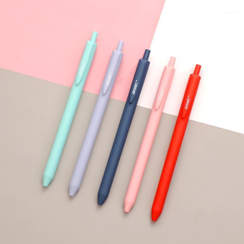 

5pcs/set Morandi Gel Pen 0.4mm Needle Press Simple And Quickdrying For Students Journal Kawaii School Supplies