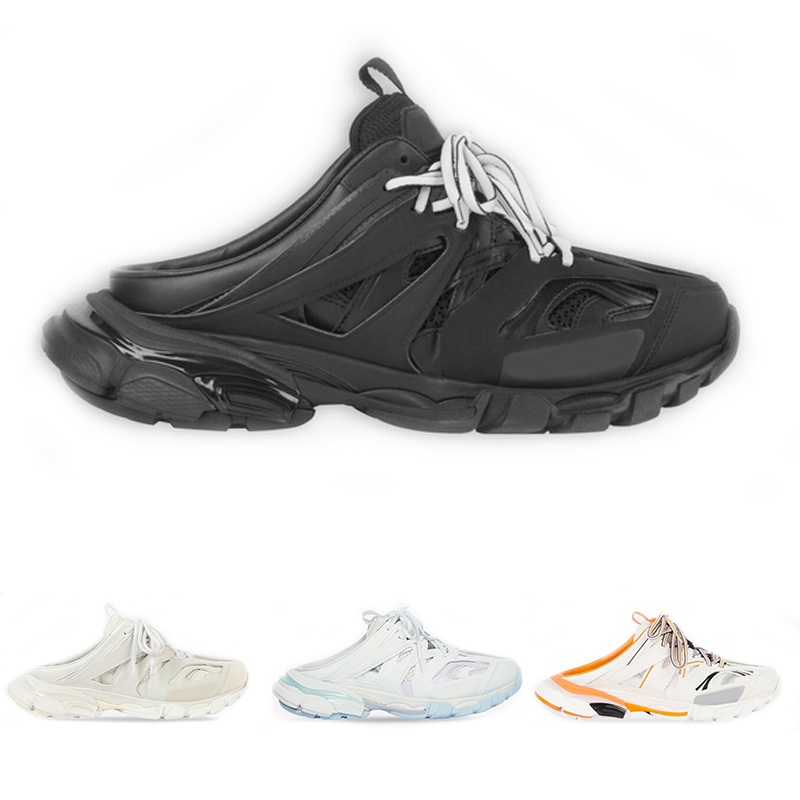 

triple s 3.0 Mule mens Slippers Sneaker white black pastel pink orange red luxury slippers Trainers men women sports designer sneakers size 36-45, Color#6