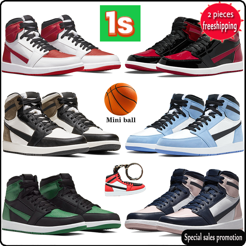

2022 Fashion 1 1s basketball Shoes OG heritage university blue patent bred brotherhood Dark Mocha pollen Bordeaux unc A Ma Maniere Seafoam NB, 36 shadow