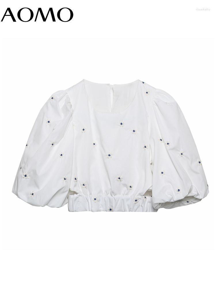

Women's Blouses & Shirts Women Embroidery Cotton Blouse Shirt For Summer Puff Short Sleeve 2022 Crop Tops 6H56AWomen's Chee22, White
