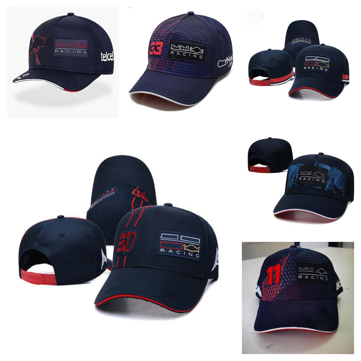 

2022F1 racing hat new full embroidered logo team sun hat spot sales