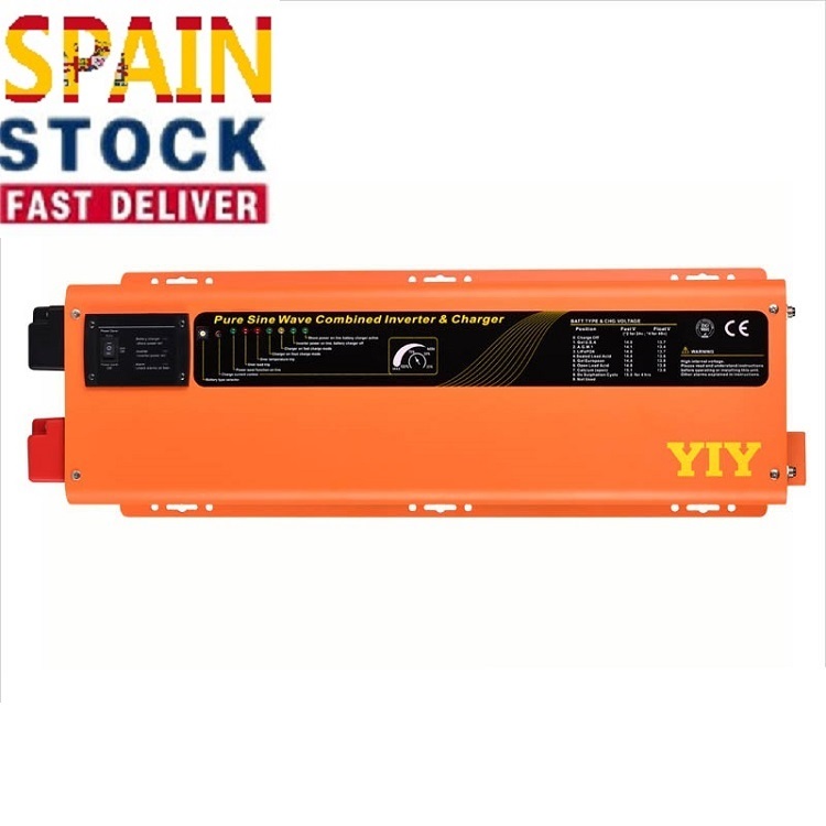 Spain Warehouse LED 3KW DC24V AC230V 3000W Pure Sine Wave Power Inverter & Battery Charger AC&DC Exchange /Support Customize/Off-grid Hybrid Sing-image-769326698