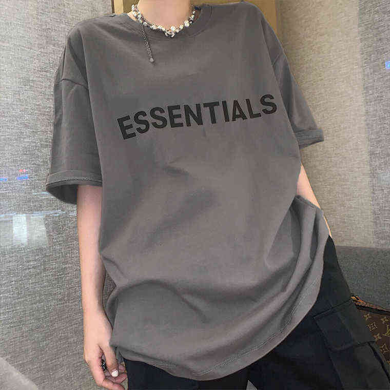 Fashion Essentials Designer Couples t shirts Fog Spring and Summer Feel Double Thread Chest Letter High Street Short Sleeve T-shirt Men's Wo