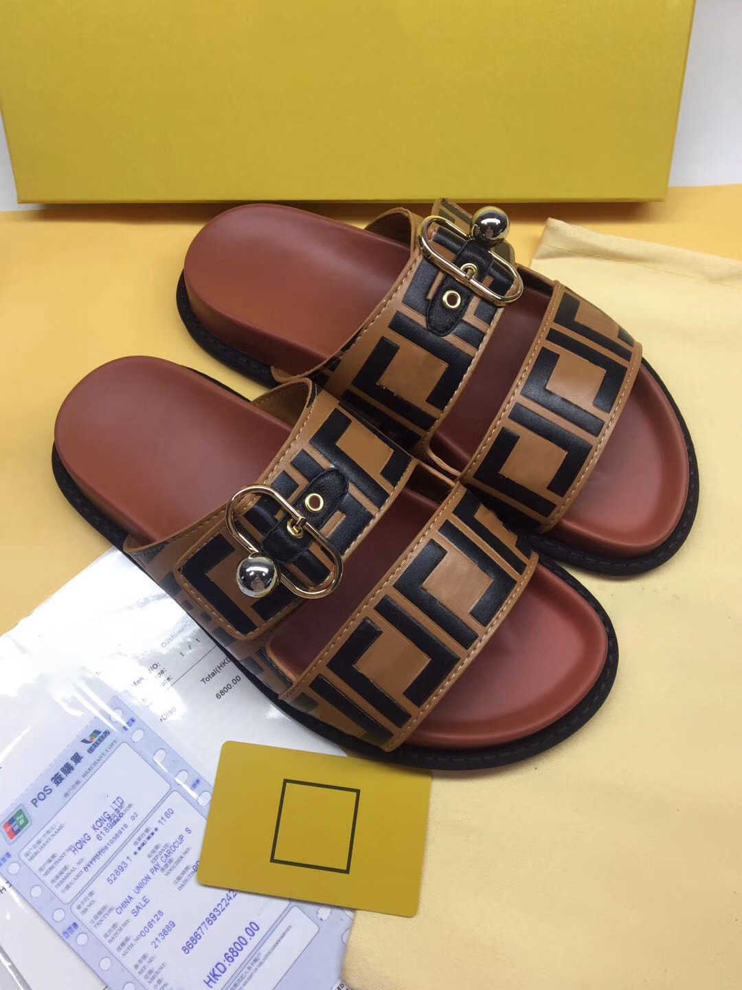 

2021f Designer Rubber Slides Sandals Blooms brown black White Web Fashion Mens Slippers Womens Shoes Beach Flip Flops with Flower Box 36-42, White brown