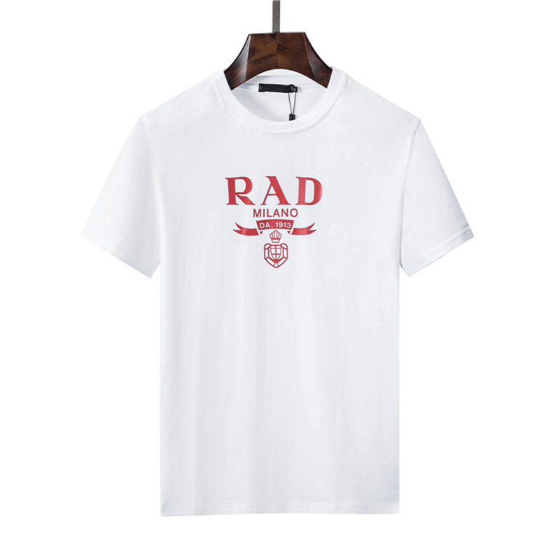 

Summer new Men's T-Shirts ice silk brand short-sleeved plaid printing letter printing designer youth trend 08