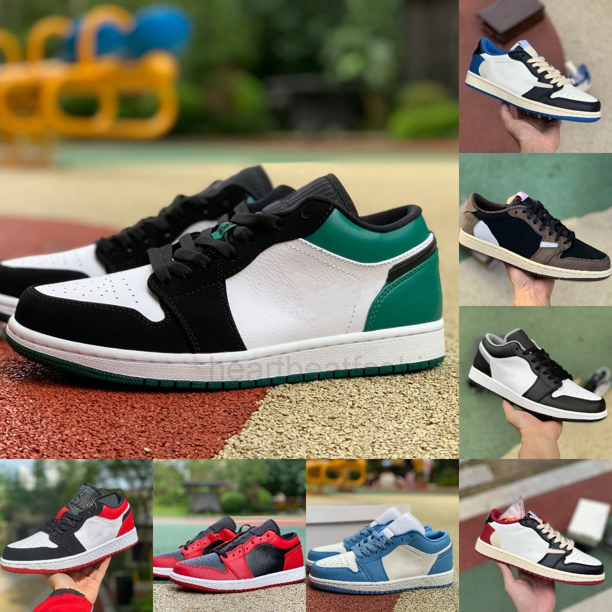 

2022Jumpman X Banned 1 1S Low Basketball Sports Shoes Fragment Starfish White Brown UNC Gold Black Toe Panda Mystic Green Noble Red TrainerTop, P005