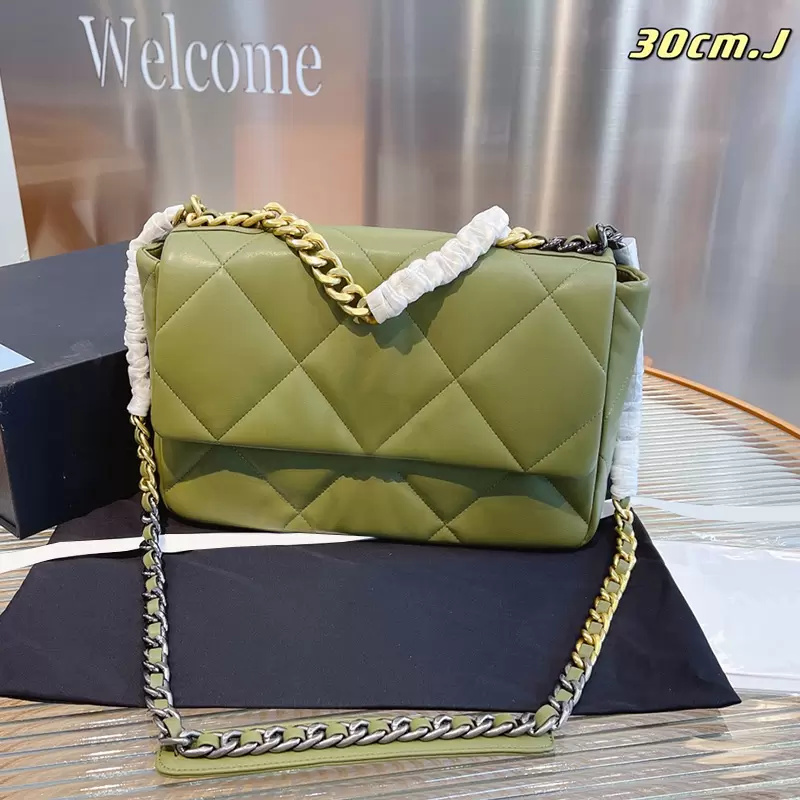 

19 Series Jumbo Lambskin Bags Serial Number Cross Body Shoulder Purse Large Capacity With Gold Metal Hardware 8 Colors Choose Designer Handbags 30CM, Extra freight