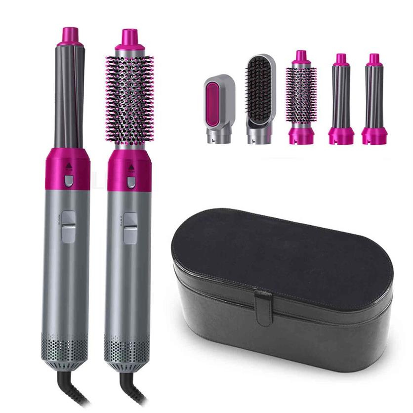 

tools professional hair dryer 220V Power Cord And Straightener 5 In 1 Curler One Step Dryer Air Brush 1000w Blow Wrap Styl308O268W