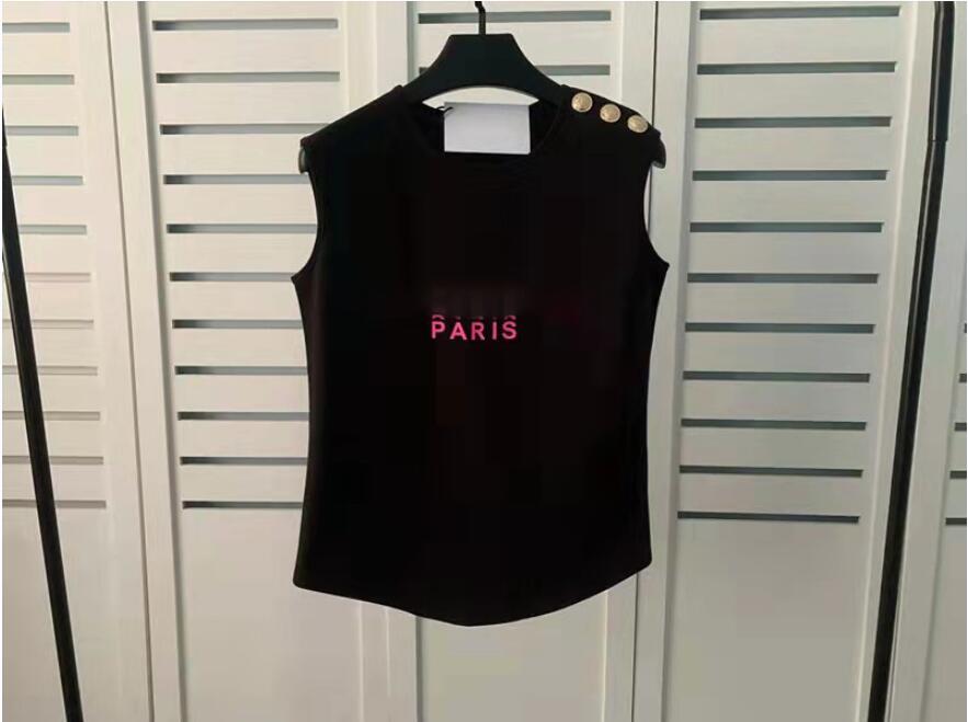 BAL MAIN Famous Womens Designer T Shirts High Quality Summer Sleeveless Tees Women Clothing Top Short Sleeve Size S-XL