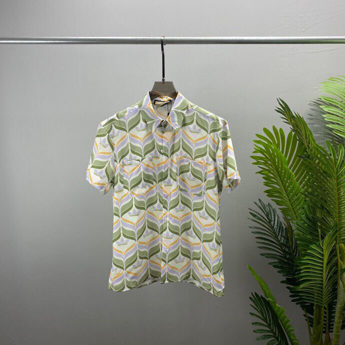 

2022 early autumn new printed short-sleeved holiday seaside shirt suit collar T-shirt fashion trend sweatshirt f443a