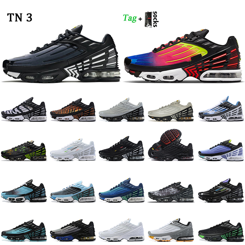 

TN3 Mesh Triple Black Tn Plus 3 Women Mens Running Shoes Top Fashion Tuned III Obsidian Rainbow Multi-White Ghost Green Aqua Laser Blue, A14 rainbow 39-46