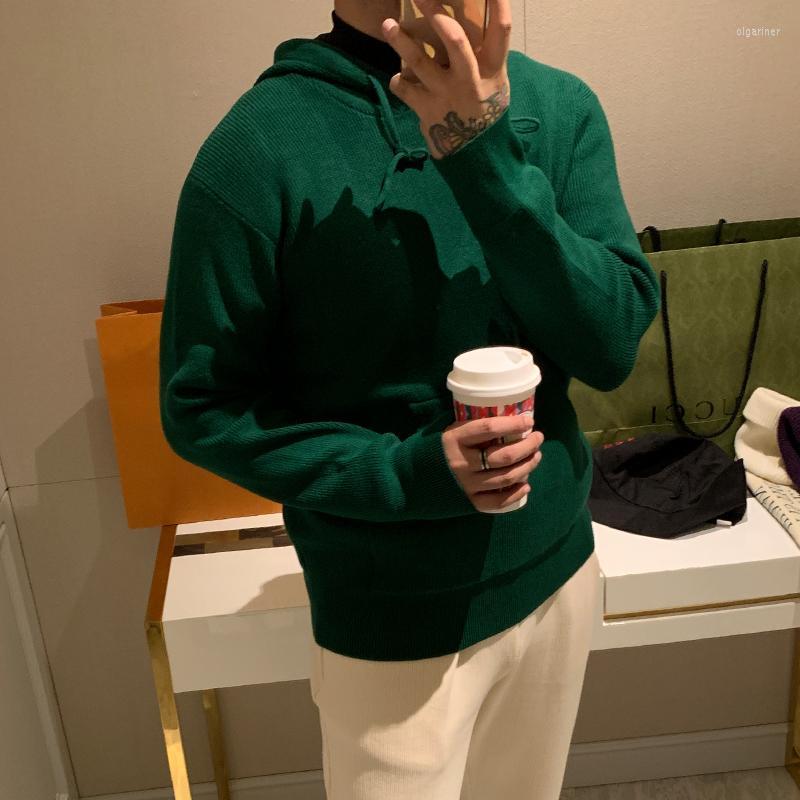 

Men' Sweaters Arrivals Sweater Men Spring Autumn Men' Casual Hooded Pullover Warm Knitted Coat Outerwear L65Men' Olga22, Black