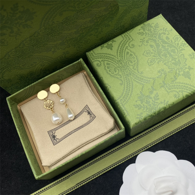 

Women Earring Designer Wedding Earrings High Quality Pearls Asymmetric Gold Earring Luxury Jewelry Gifts