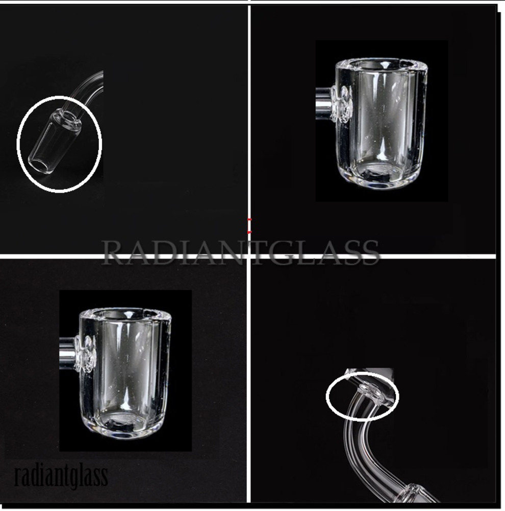 

4mm Thick Quartz Banger Accessories Domeless Quartz Nail Flat top QuartzBanger 10mm 14mm 18mm male female for Glass bongs