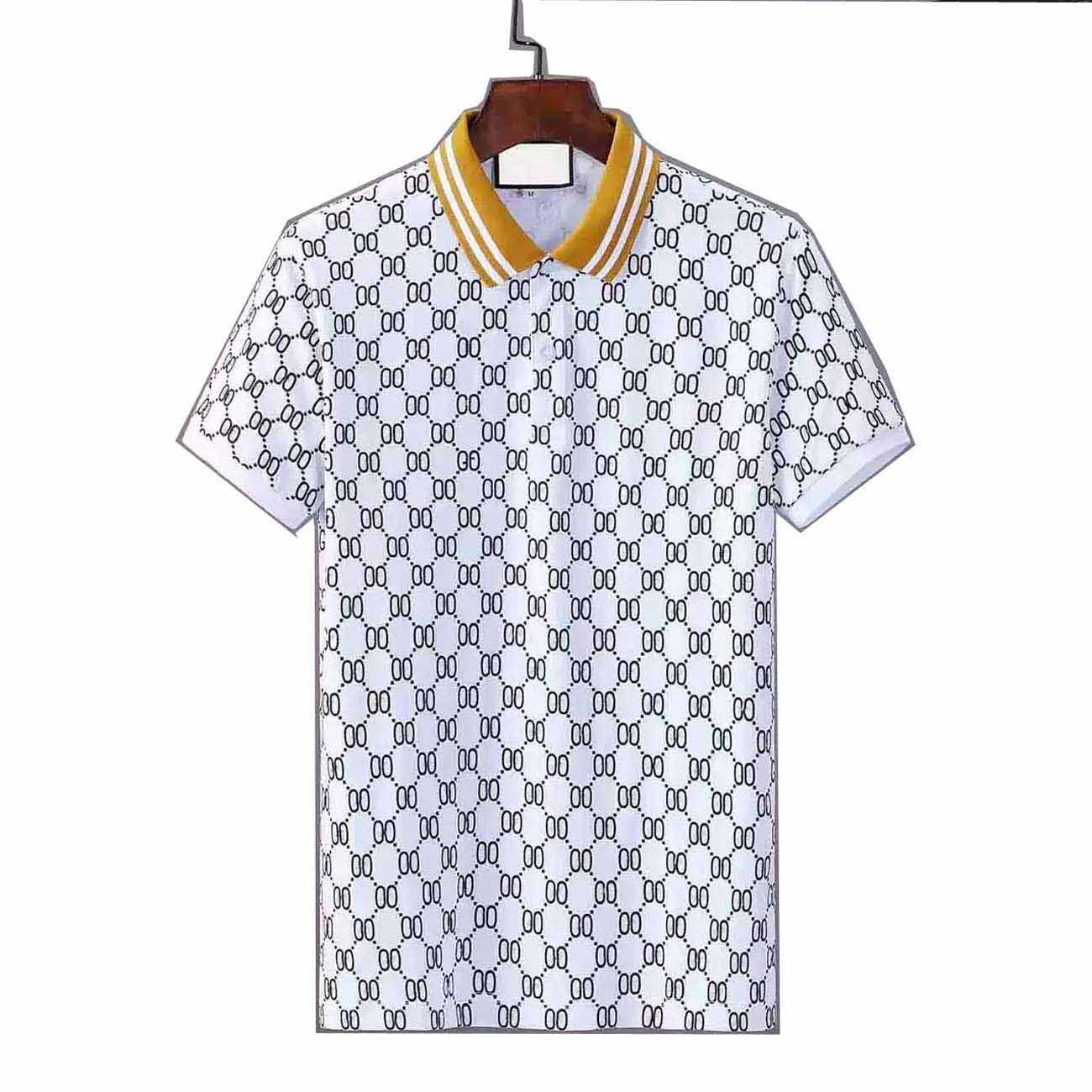 2022 nouveau des hommes classique vêtements d'été marque à manches courtes Polo décontracté Homme chemise réguler coton luxe Designer Homme solid