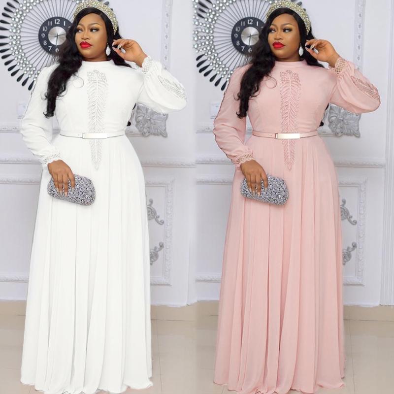 

Ethnic Clothing Robe Africaine Long Sleeve Dresses For Women 2022 Elegant Wedding Gown Muslim Chiffon Abaya Turkish Dubai Kaftan Dress Outfi