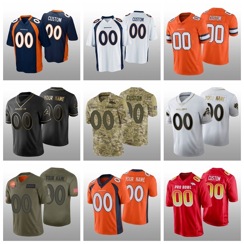 

Jersey Denver''Broncos''Men Custom Orange Color Rush Limited Women Youth 2019 Salute to Service football Jersey S-6XL