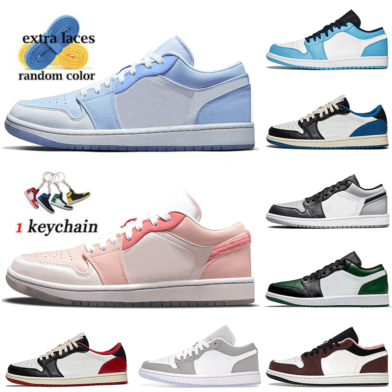 

2023 with Socks Mens Womens Basketball Shoes 1 1s Low Jumpman Dark Mocha Wolf Shadow Grey Green Bred Toe Court Purple Retro1 Arctic Punch, No#24 36-45 purple magenta