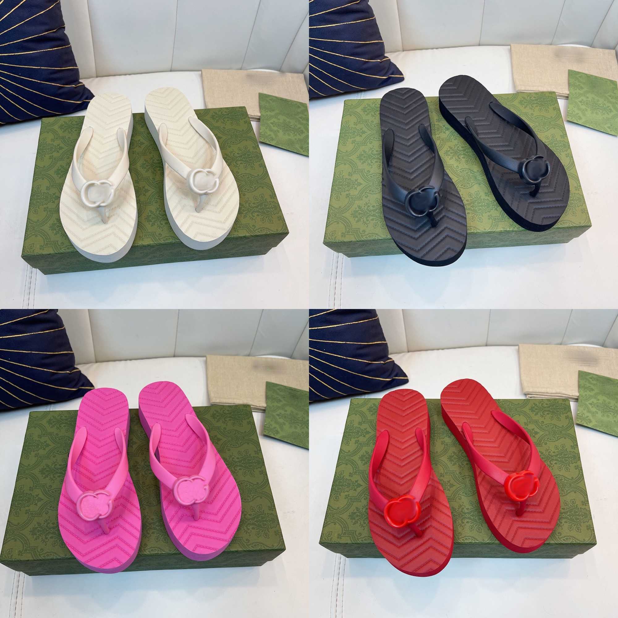 

2021 new ladies beach slides fashion V-shaped flip flop sandals size 35-42