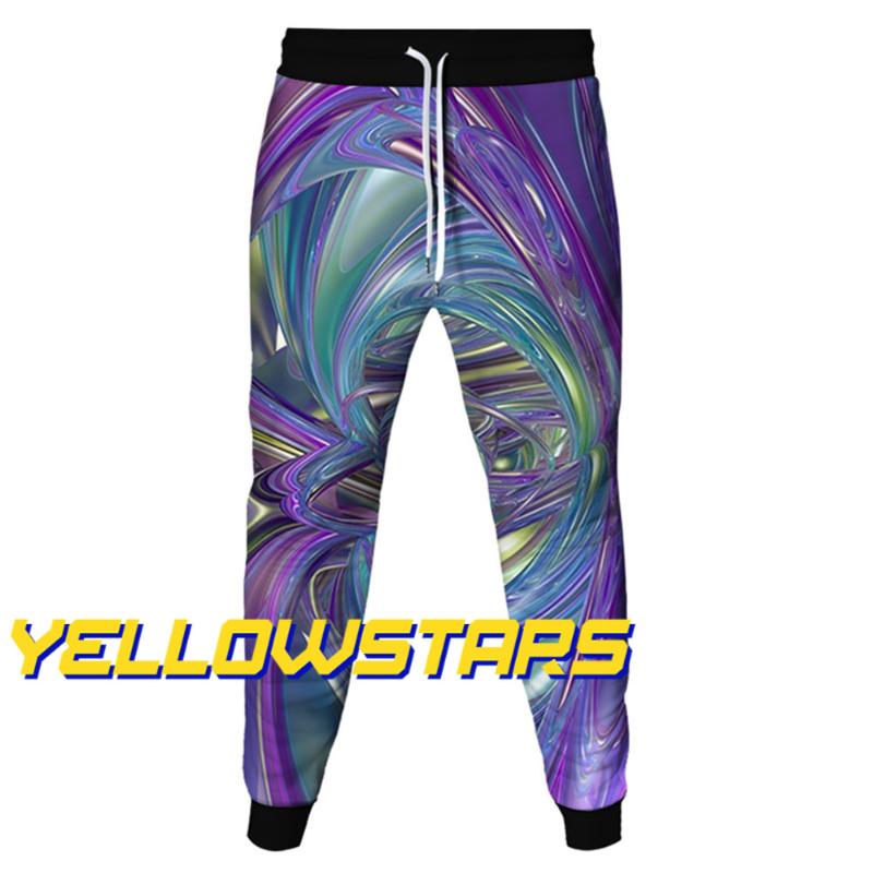 

Men' Pants Stitching Purple Strip Printing Fashion 3D SweatpantsMen, 26