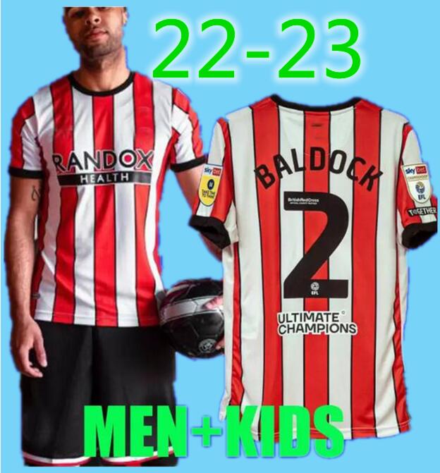 

22 23 SHEFFIELD soccer jerseys Sander Berge UNITED home away John Egan Rhian Brewster Anel Ahmedhodzic Oliver McBurnie Jayden Bogle 2022 2023 football shirt kit