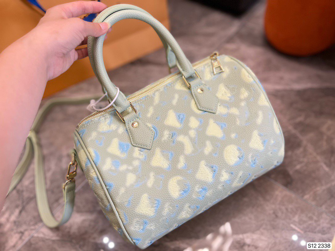 

Designer Bags fashion Vintage Nano Speedy Totes Designer Luxury Handbags with Leather Strap Women Shoulder Crossbody Bag Lady Pillow Purses 26cm