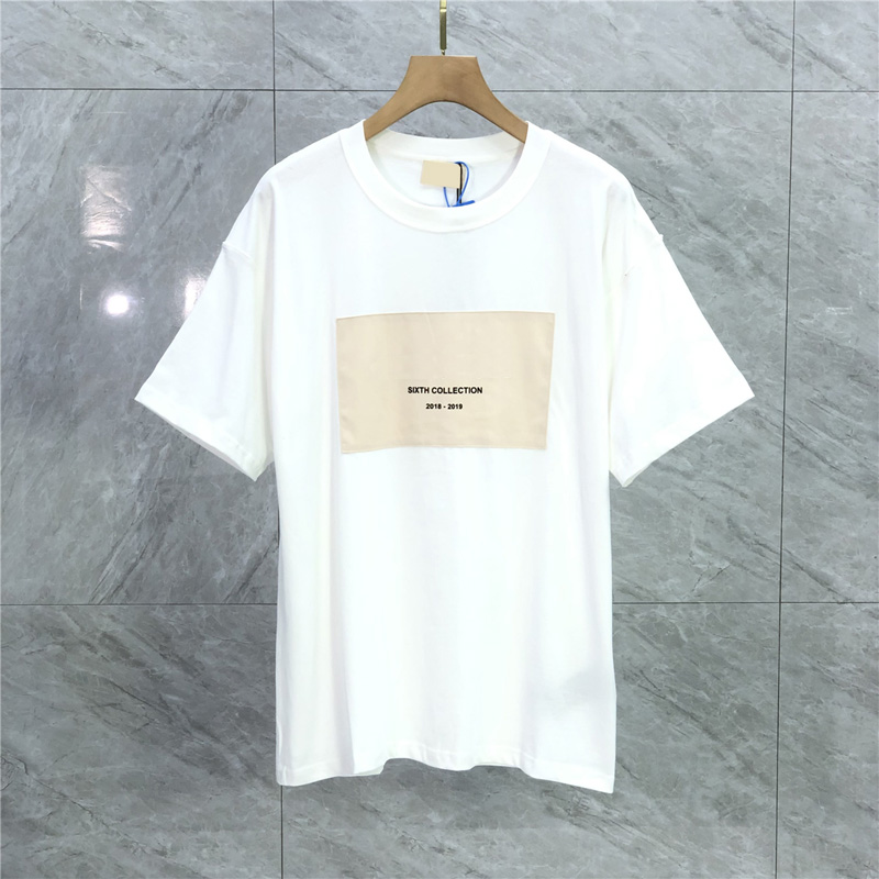 22ss Spring Summer USA Cotton Tee Patch Short Sleeve Mens Tshirt Women High Street Skateboard T shirts