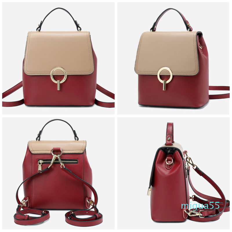 

Women Backpack Small Spilt Leather Backpack for Women School Backpack for Teenager Girls Panelled Shoulder Bag