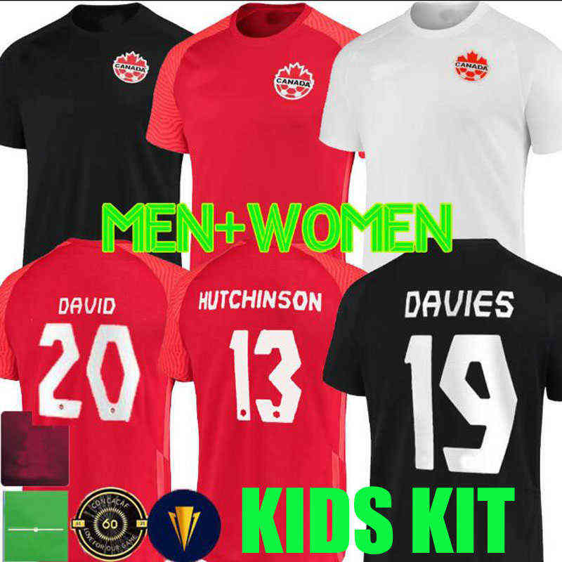 

21 22 Canada Soccer Jerseys Davies National Team Home Away Third David Larin Cavallini Laryea Millar Hoilett the Lates Men Kids, Men home +patch